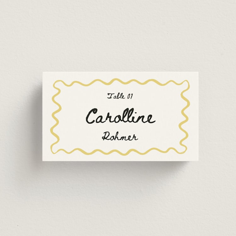 "Amore Mio" - Place Cards in Nero by Helena Vitto - Front