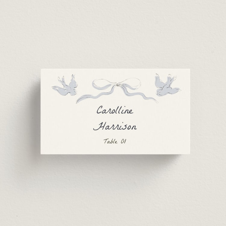 "Birds of Paradise" - Place Cards in Cloud by Helena Vitto - Front