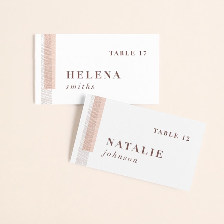 "engrained" - Place Cards in Blossom by Robin Ott - Front