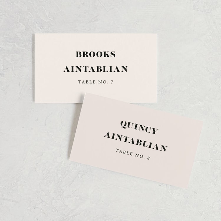 "finally" - Place Cards in Ivory by Up Up Creative - Front