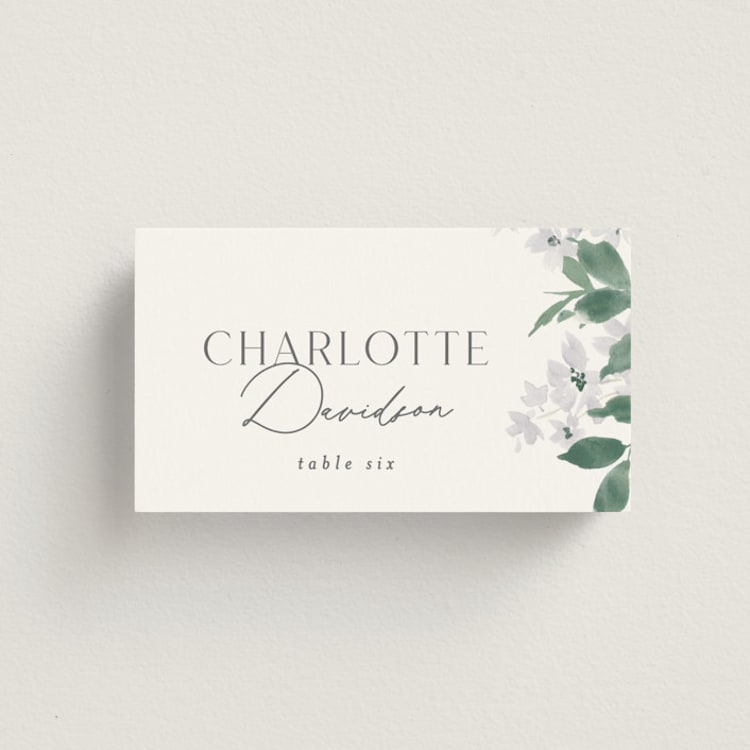 "Grove" - Place Cards in Fern by Everett Paper Goods - Front