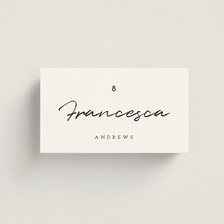 "Photograph Scribble" - Place Cards in Cloud by Adelyn T. - Front