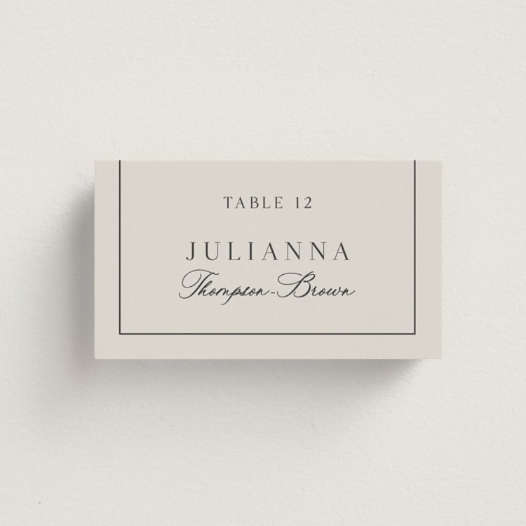 "Refined" - Place Cards in Parchment by Nicole Walsh - Front
