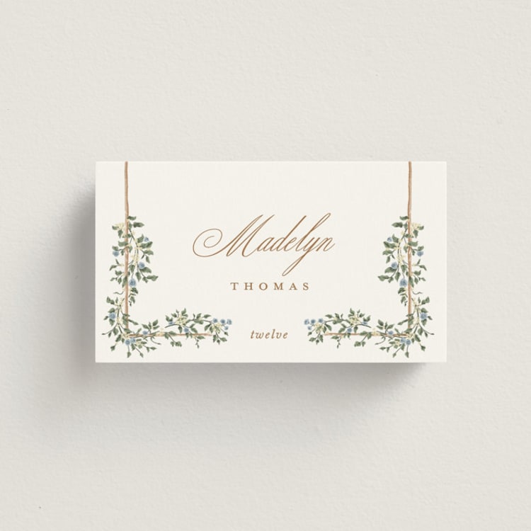 "Arbour" - Place Cards in Lake by Leah Bisch - Front