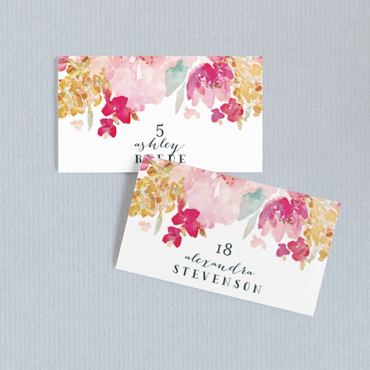 "Spring Garden" - Place Cards in Petal by Grace Kreinbrink - Front