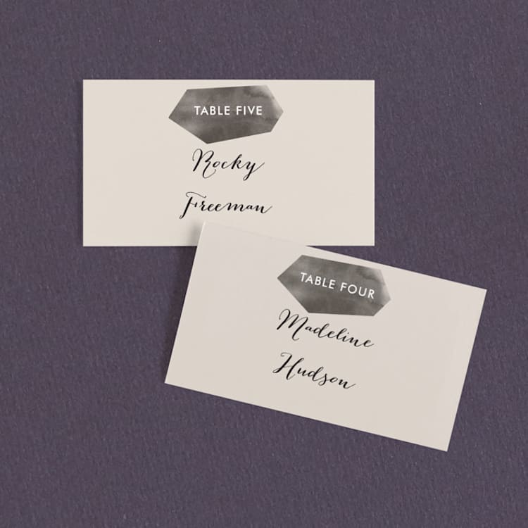"love is strong" - Place Cards in Onyx by Aspacia Kusulas - Front