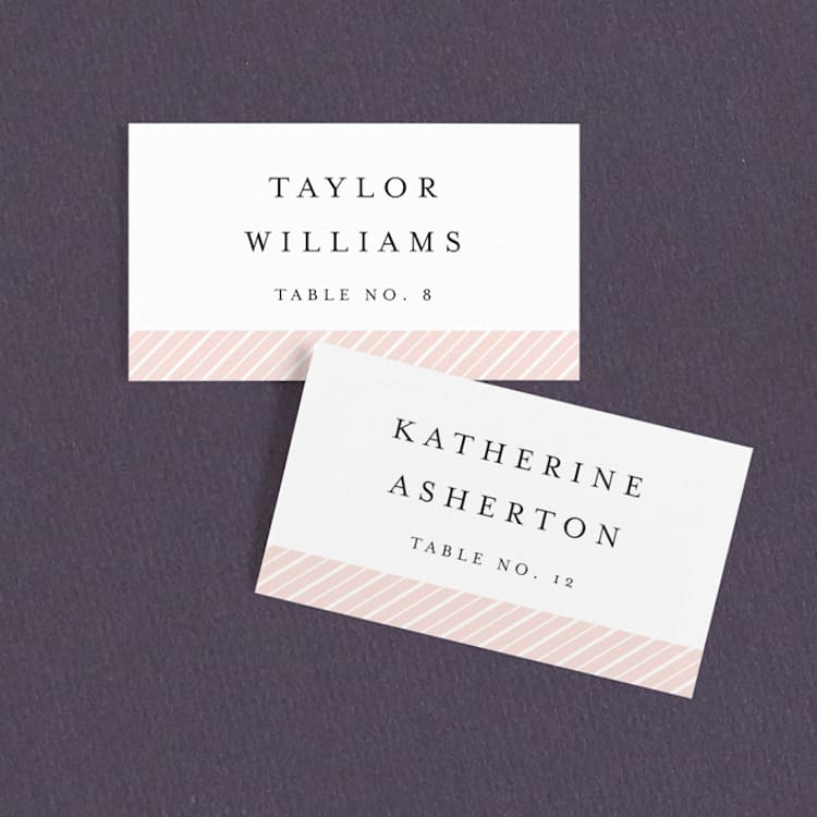 "over and over" - Place Cards in Soft Peach by Lea Delaveris - Front