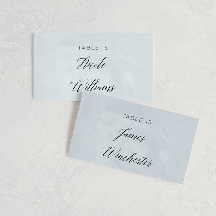 "Grande Botanique" - Place Cards in Mist by Bonjour Paper - Front