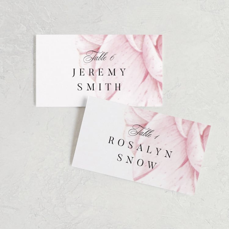 "Botanic" - Place Cards in Midnight by kelli hall - Front