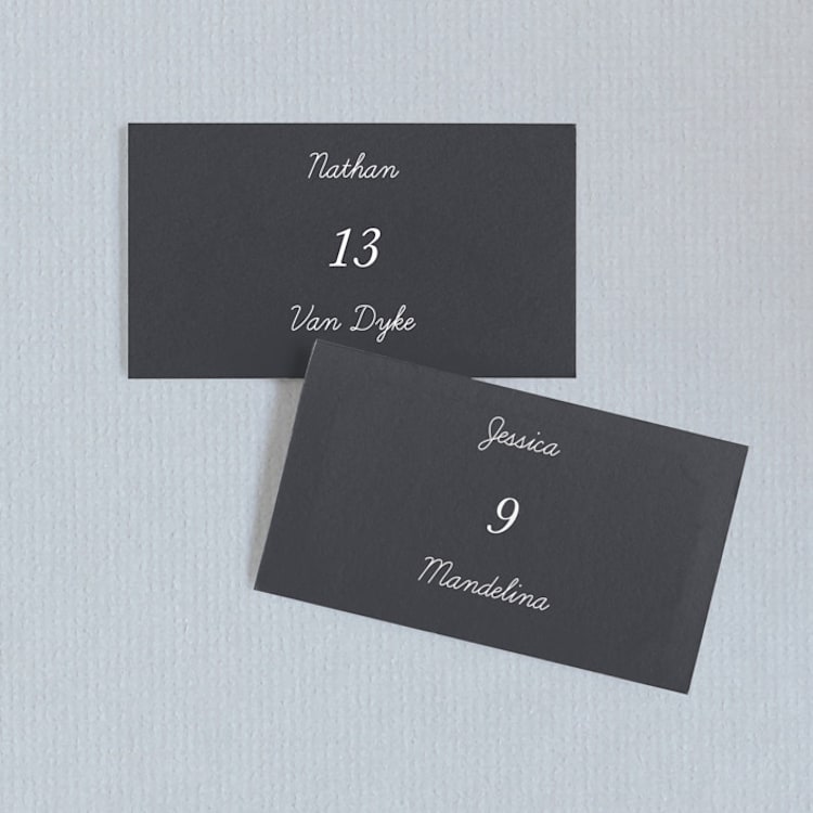 "Watercolor Leaf" - Place Cards in Porcelain by Hanna M - Front