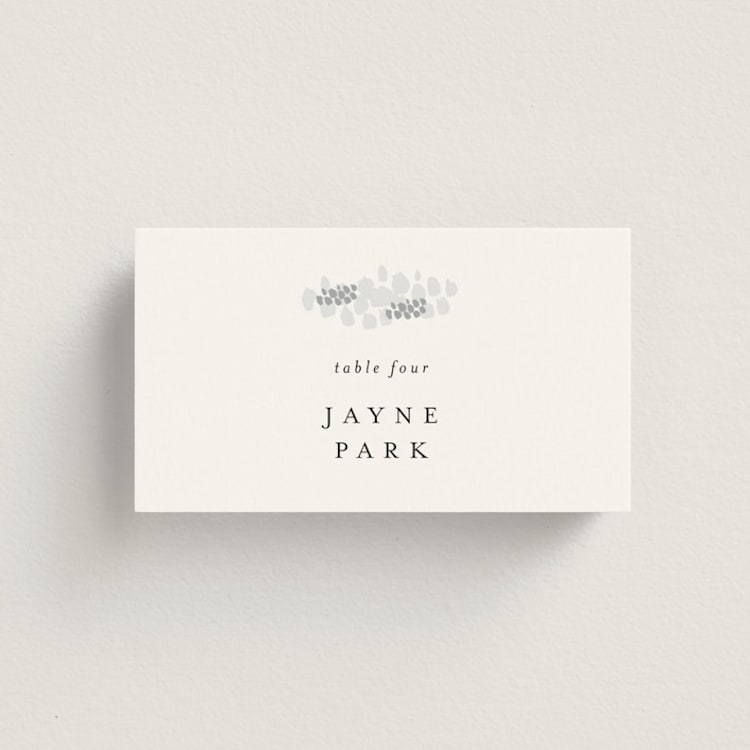 "A Thousand Years" - Place Cards in Classic White by Design Lotus - Front