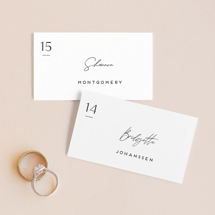 "requiem" - Place Cards in Zen by silverscreen studio - Front