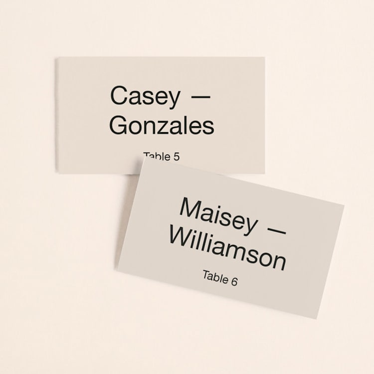 "Proposal" - Place Cards in Buff by Jack Knoebber - Front