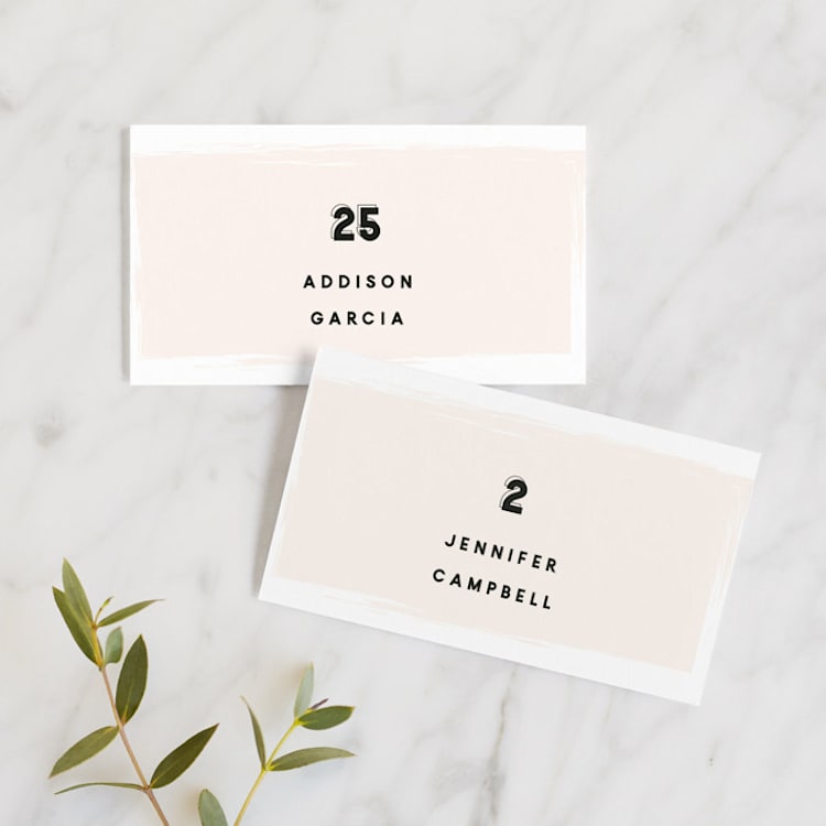 "bold blush" - Place Cards in Blush by frances mathys - Front
