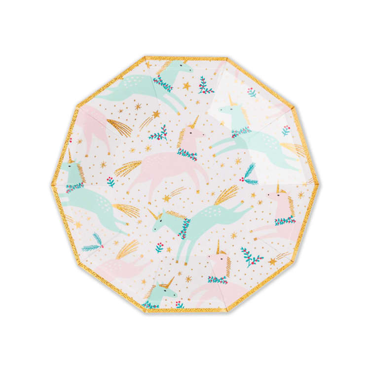 "Magical Christmas Small Plates - Set of 8" - Party Plates and Bowls in multicolor by Jollity and Co