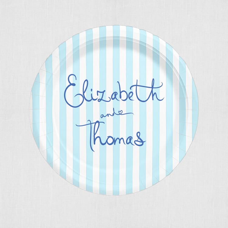 "Custom 7" Paper Plates | Pack of 16" - Party Plates and Bowls in multicolorassorted-colors by Papel Custom Design