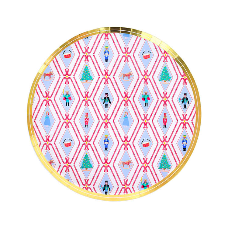"Nutcracker Dinner Plates - Set of 8" - Party Plates and Bowls in multicolor by Jollity and Co