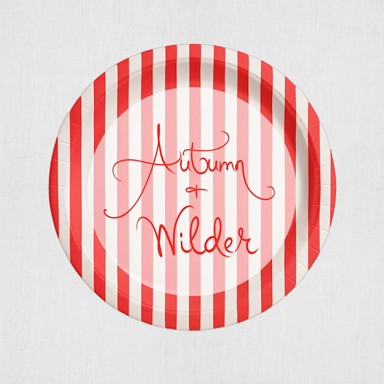 "Custom 9" Paper Plates | Pack of 16" - Party Plates and Bowls in multicolorassorted-colors by Papel Custom Design