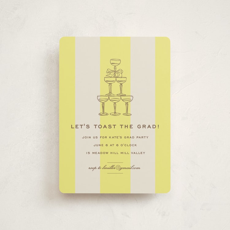 "Campania" - Graduation Party Invitations in Limone by Megan Davis - Front
