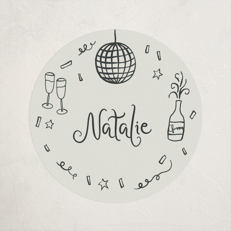 "Party Cheer" - Party Stickers in Chalkboard by Kelly Watkins - Front