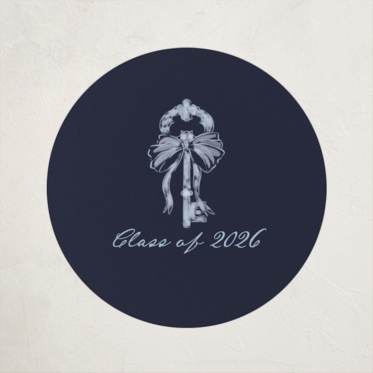 "Key" - Party Stickers in Navy by Leah Bisch - Front