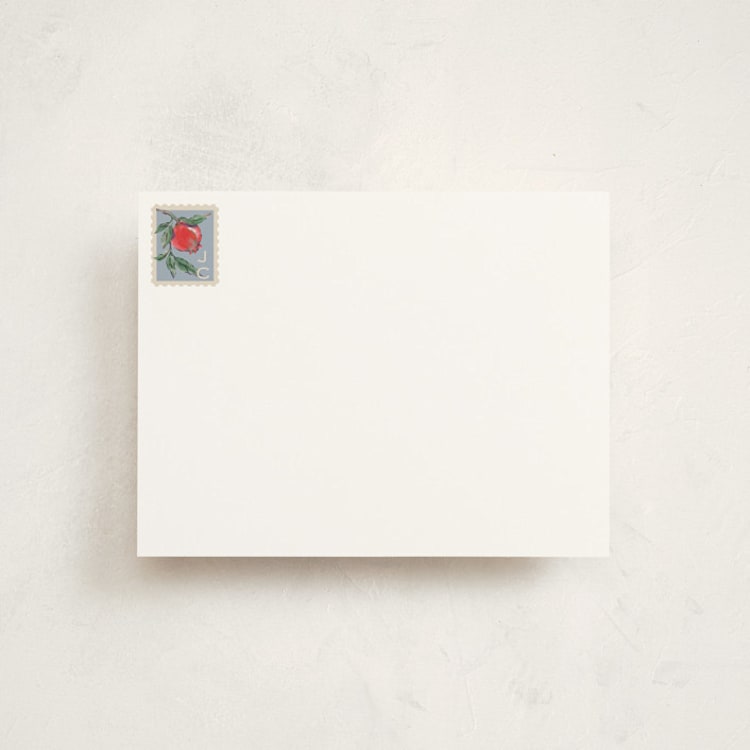 "Pomegranate" - Personalized Stationery Cards in Pomegranate by letterfix - Front