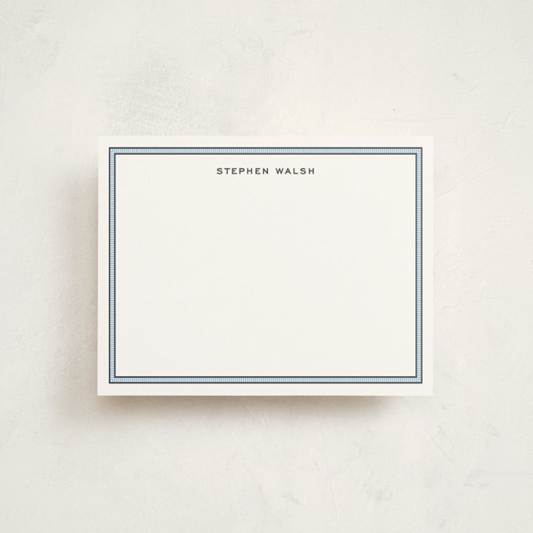 "Sullivans" - Personalized Stationery Cards in Tide by Megan Davis - Front