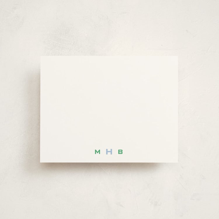 "Cufflink" - Personalized Stationery Cards in Greenhouse by Alexandra Cohn - Front