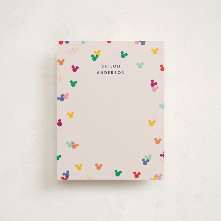 "Disney's Mickey Confetti" - Personalized Stationery Cards in Bold by Ellen Schlegelmilch - Front