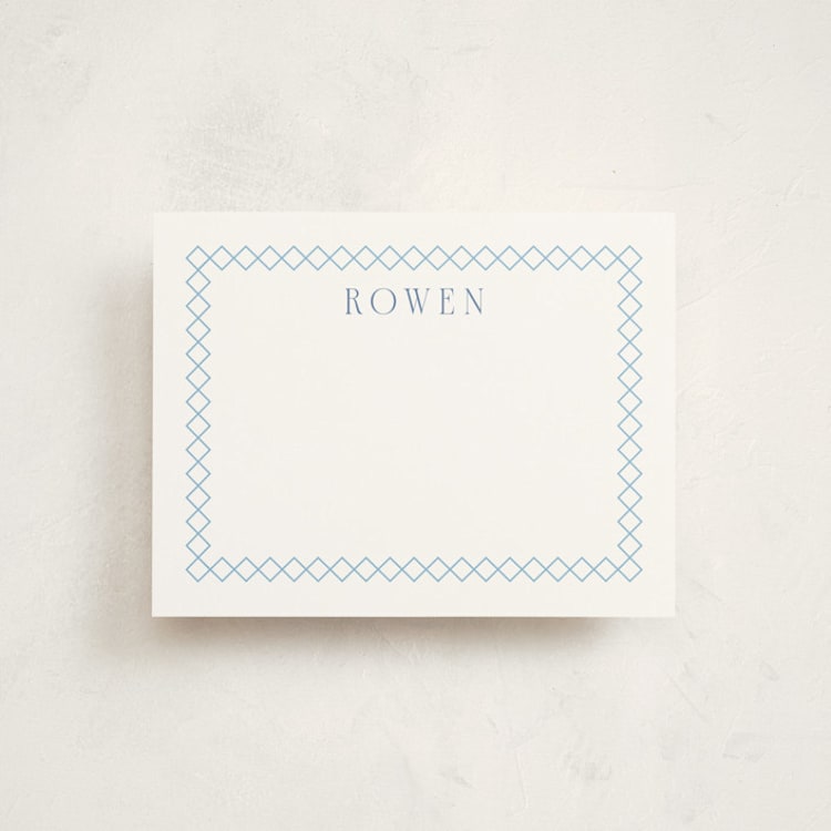 "Baby Bit" - Personalized Stationery Cards in Sky by Alston Foster - Front
