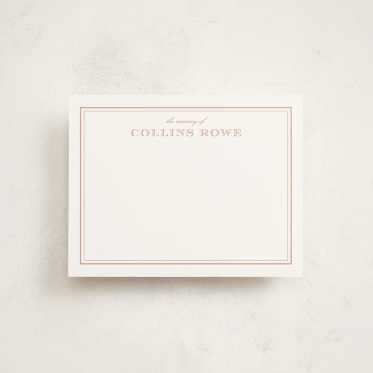 "Engraved name" - Personalized Stationery Cards in Ballet slipper by Stacey Meacham - Front