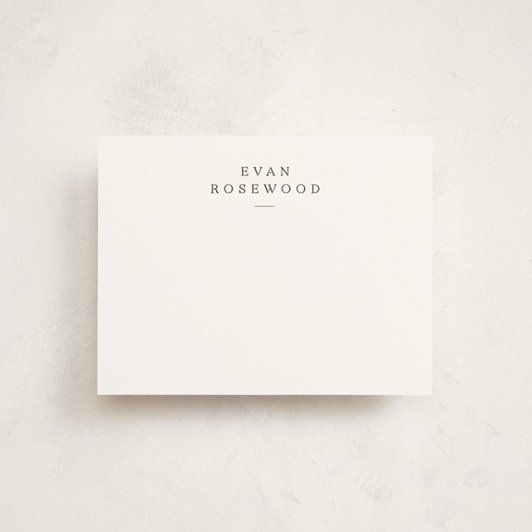 "Softspoken" - Personalized Stationery Cards in Cloud by Sara Hicks Malone - Front