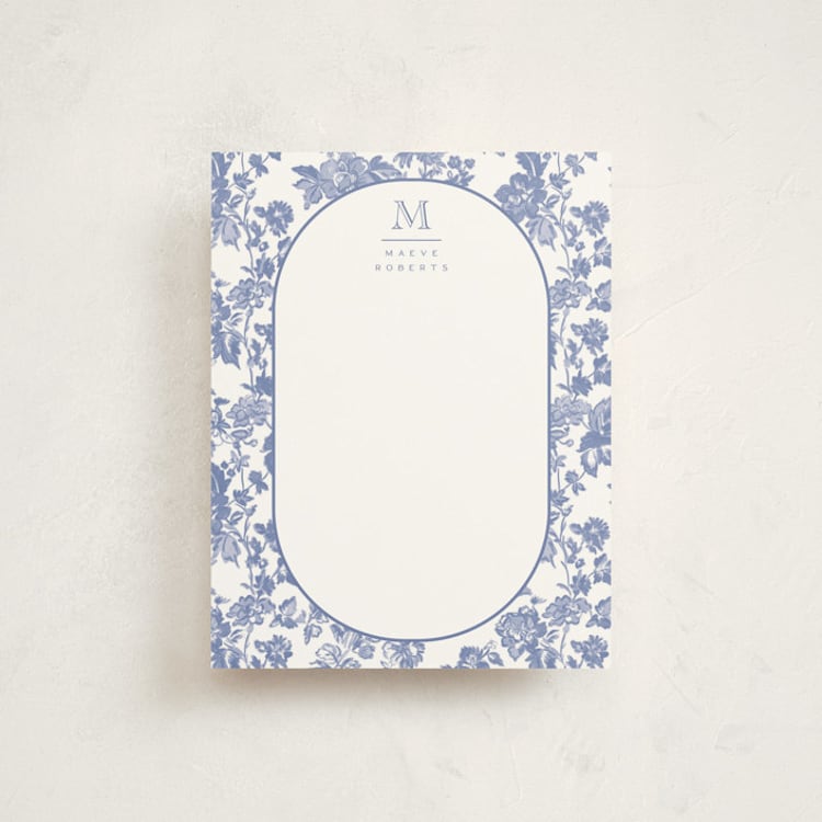 "Toile" - Personalized Stationery Cards in Provincial by Jenna Holcomb - Front