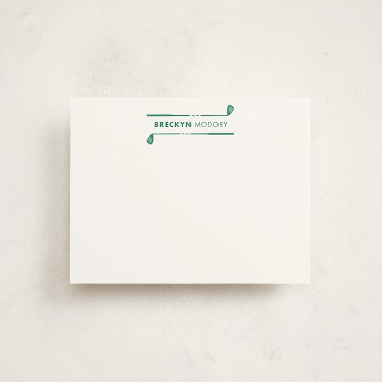 "On the Green" - Personalized Stationery Cards in Grass by Pinky Diamond Studio - Front