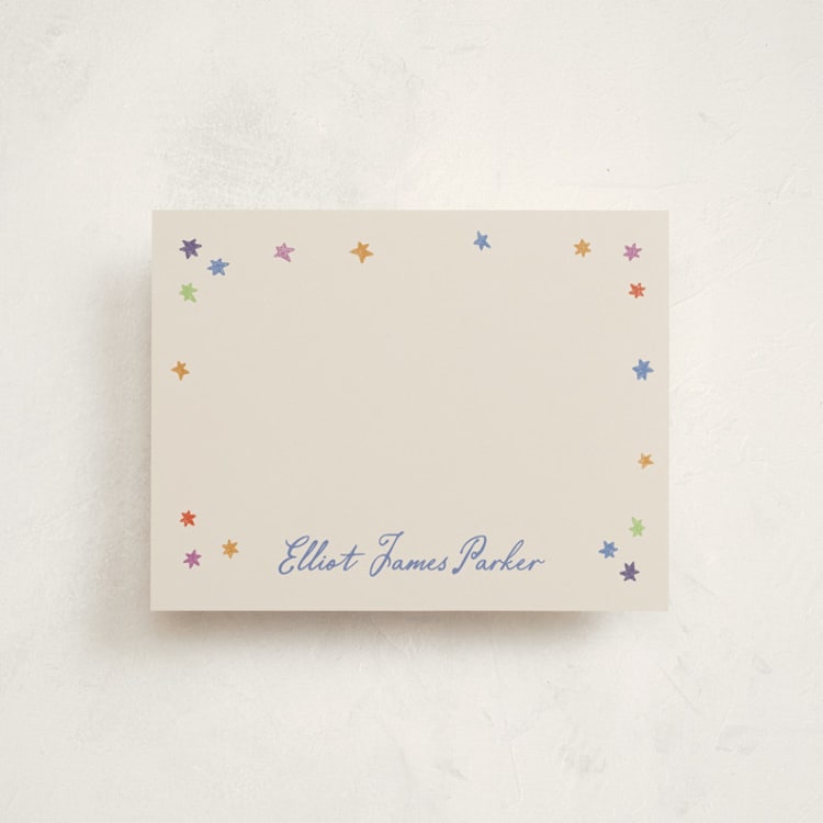 "Starlight" - Personalized Stationery Cards in Rainbow by Maja Cunningham - Front