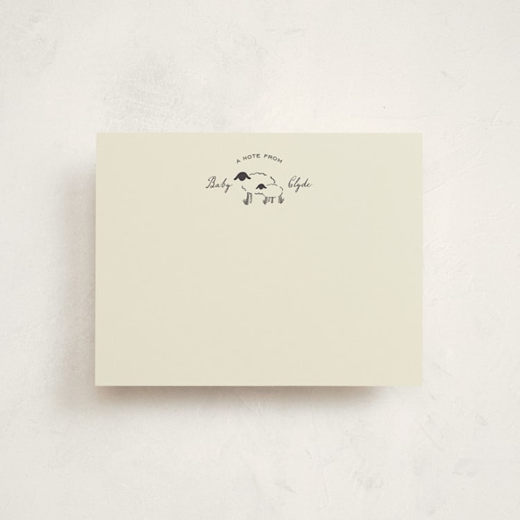 "Flock & Field" - Personalized Stationery Cards in Ink by Sarah Rosenthal - Front