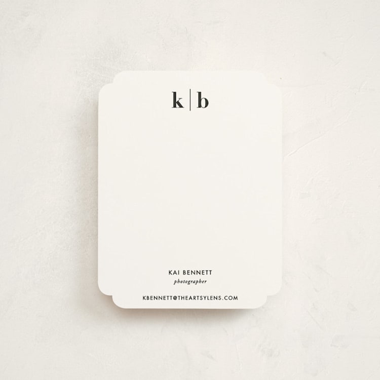 "Honorable" - Personalized Stationery Cards in Onyx by Jennifer Postorino - Front