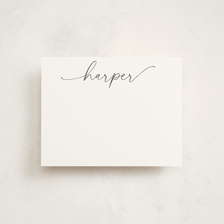 "Flourish" - Personalized Stationery Cards in Ink by Susan Asbill - Front