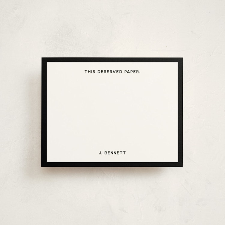 "Cooler Than A Text" - Personalized Stationery Cards in Noir by Kimberly FitzSimons - Front