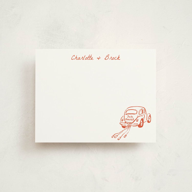 "Chic Soirée" - Personalized Stationery Cards in Verona Sunset by Cass Loh - Front