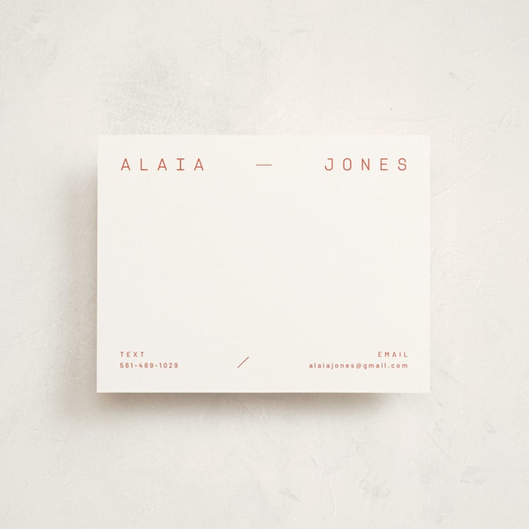 "Alaia" - Personalized Stationery Cards in Verona Sunset by Blustery August - Front