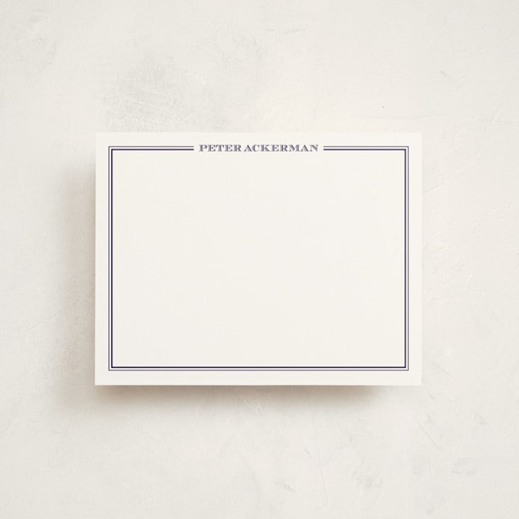 "gentleman" - Personalized Stationery Cards in Darknight Blue by The Social Type - Front