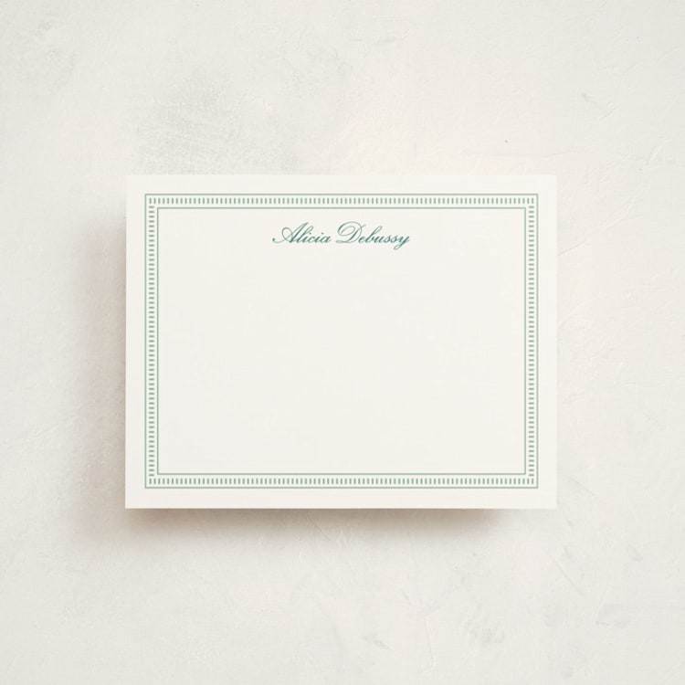 "canestrelli" - Personalized Stationery Cards in Seafoam by chocomocacino - Front