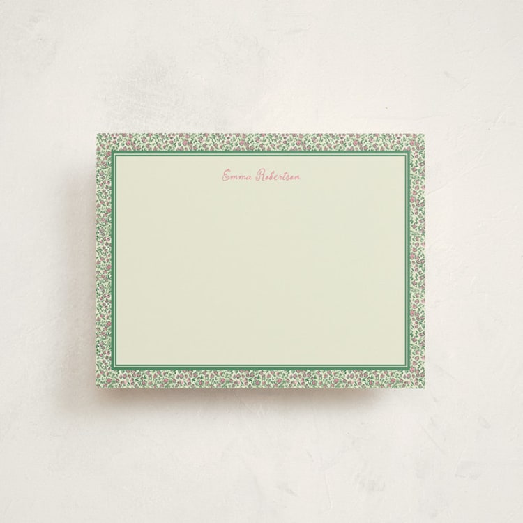 "Petite Fleur" - Personalized Stationery Cards in Meadow by Jenna Holcomb - Front