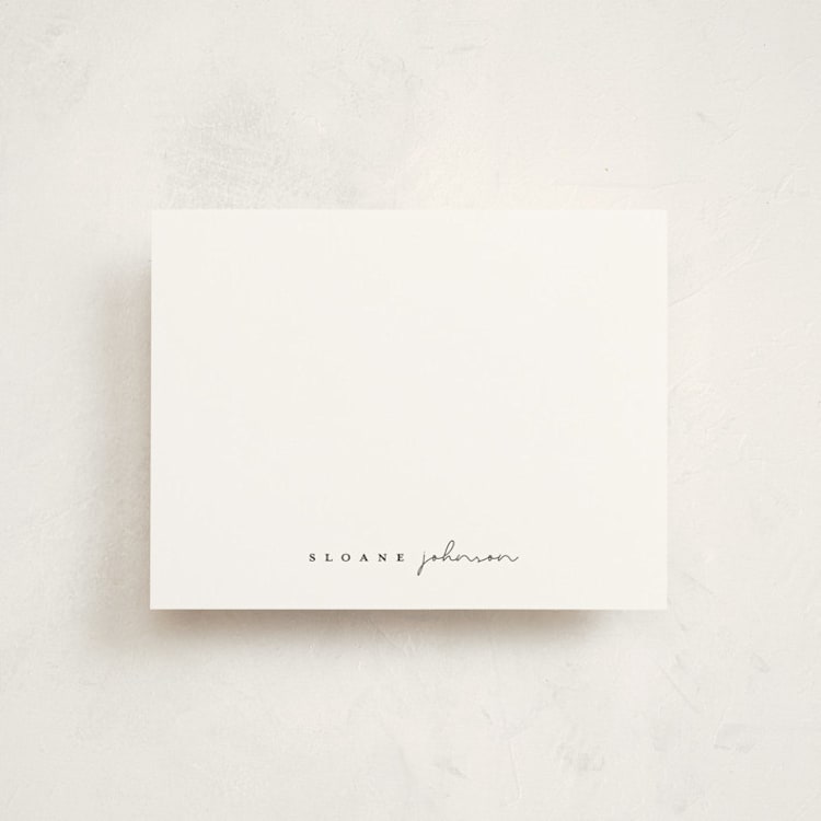 "Modern Classic" - Personalized Stationery Cards in Ink by Brianne Larsen - Front