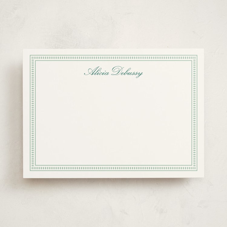 "canestrelli" - Personalized Stationery Cards in Seafoam by chocomocacino - Front