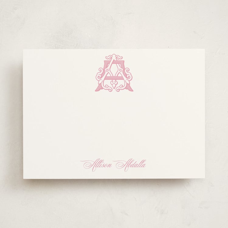 "Georgetown Crest" - Personalized Stationery Cards in Cupcake by Jenna Holcomb - Front