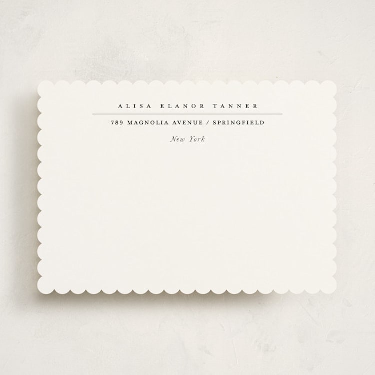 "address" - Personalized Stationery Cards in Pearl by Lori Wemple - Front