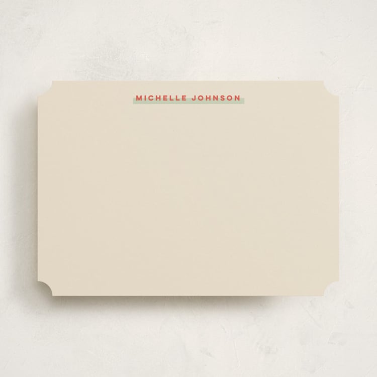 "Highlight" - Personalized Stationery Cards in Mint by elithing - Front