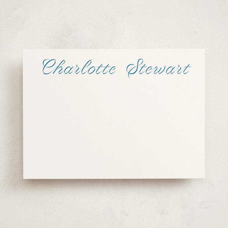 "blue ribbon" - Personalized Stationery Cards in Cobalt by Megan Davis - Front